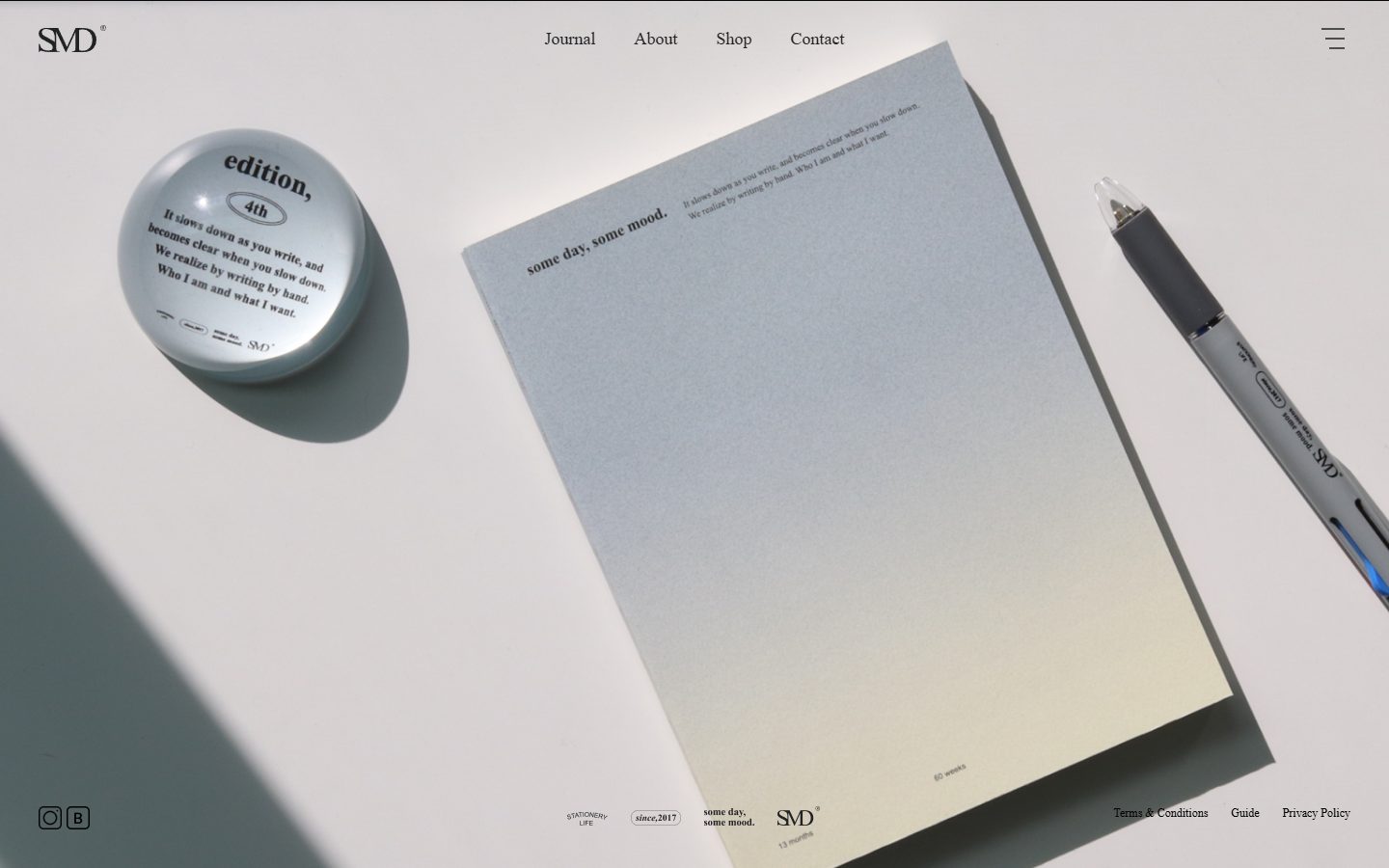 SOMEMOODDESIGN 첫 화면